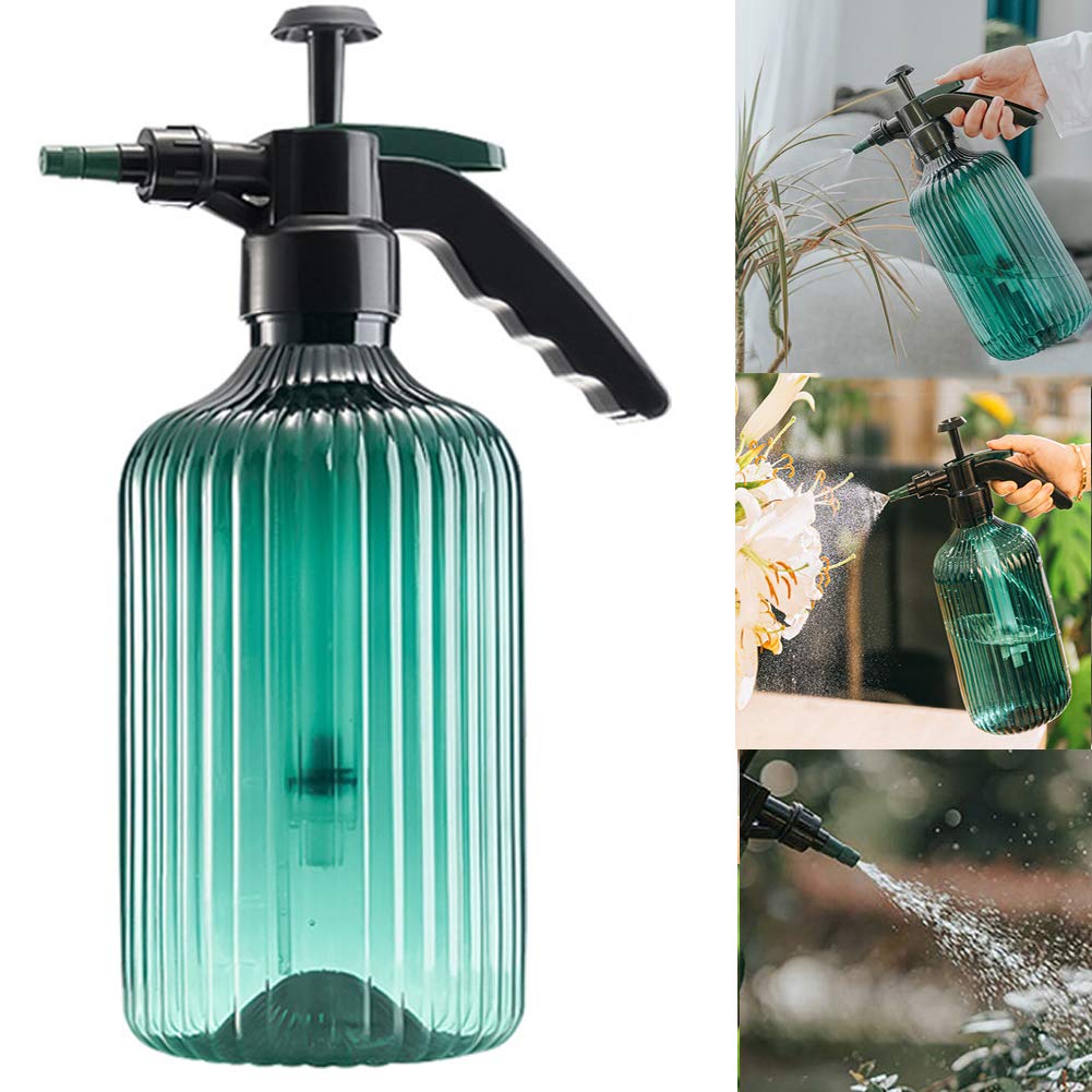 2 Liter Spray Bottles,Plastic Transparent Watering Can Mist Air Pressure Spray Bottle with Adjustable Nozzle for Cleaning Plants Gardens Flowers Succulents Potted Lawn