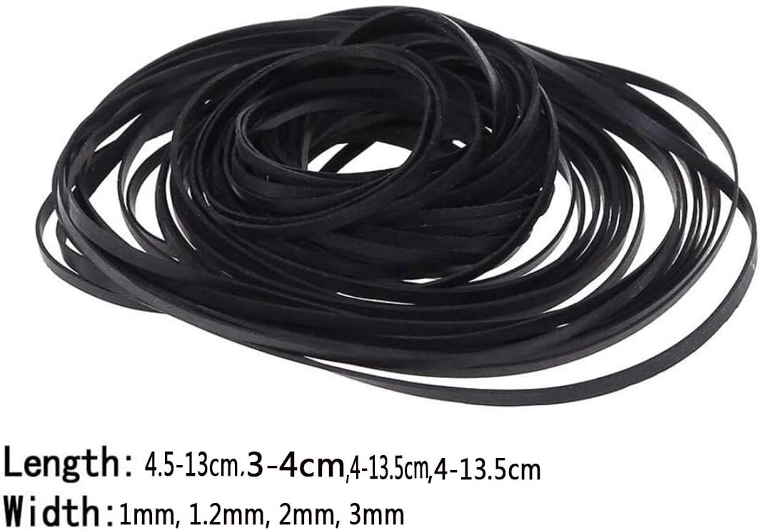 Cassette Tape Belt,Biluer 180PCS Mix Machine Square Belt Tape Machine Belts Universal Repair Belt For Recorders Video Machines Walkman DVD Drive - Image 3