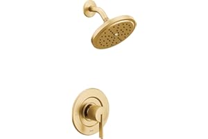 Moen Cia Eco-Performance Rain Shower Faucet Trim Kit with Wide Showerhead and Handle, Posi-Temp Valve Required, T2262EPBG