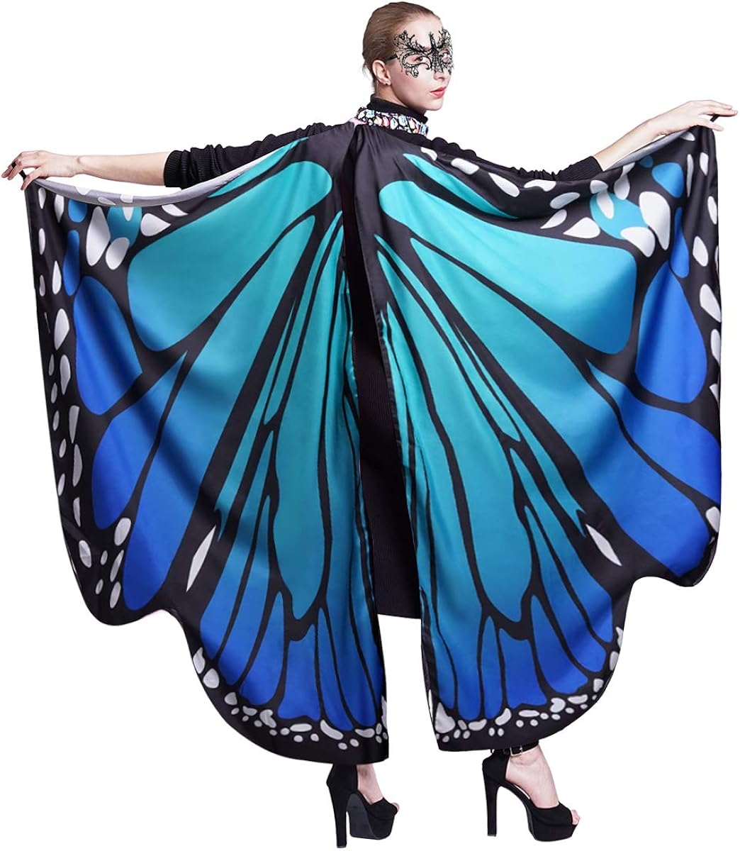 Halloween Butterfly Wings Costume for Women, 3PCS Butterfly Shawl Party