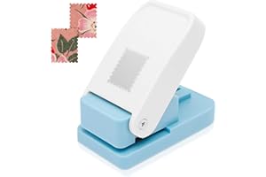 Rectangular Postage Stamp Punch, 1 x 0.8 in Craft Punch, Square Postage Stamp Punch for Paper Crafting Scrapbooking DIY Card 