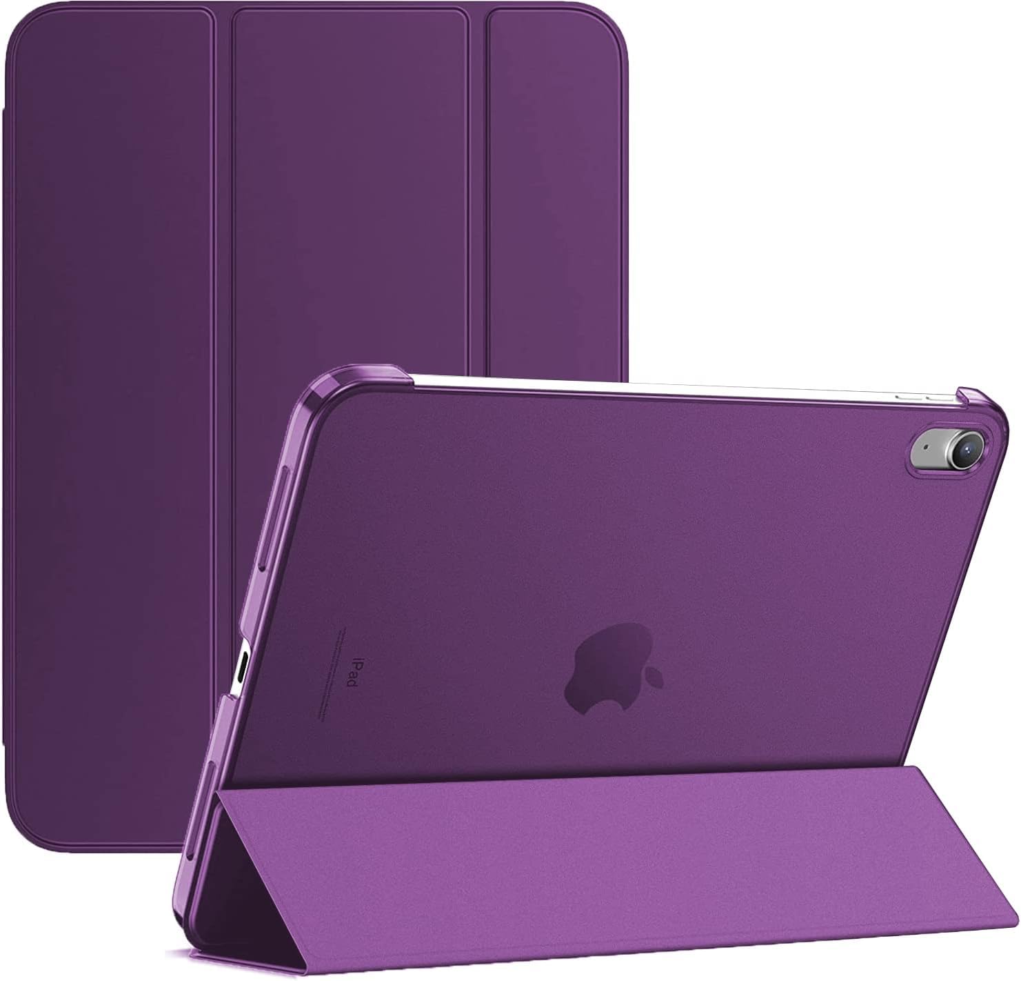 Flip Folio Smart Case For iPad Mini 7th Generation Mini (A17 Pro) 2024 & iPad Mini 6th Generation 2021, Magnetic Stand Cover, Ultra Slim Lightweight Auto Sleep/Wake Support (Purple)