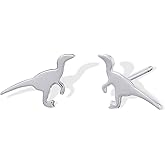 Boma Jewelry Sterling Silver Velociraptor Dinosaur Stud Earrings