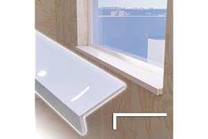 SXSJMY White Window Sill Protector 36 inch Wide, 4 inch Deep Waterproof PVC Window Sills Cover Board, Cuttable Windows Replacement Plate for Decor