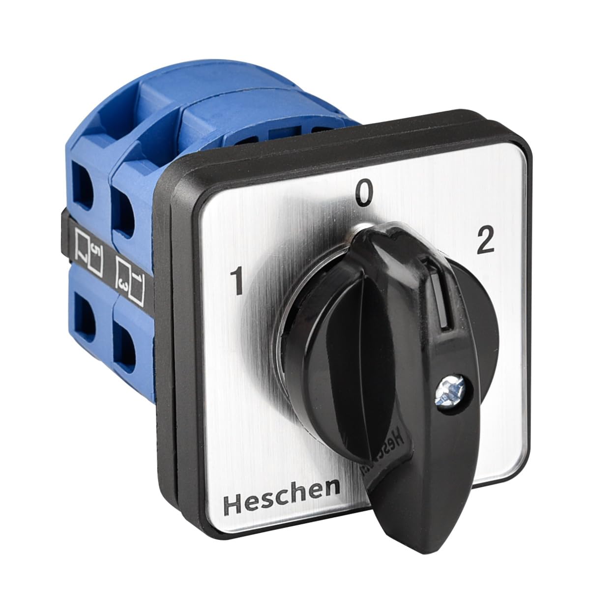 Heschen Universal Rotary Cam Selector Changeover Switch SZW26-25/D202.2 Latching 660V 25A On-Off-On 3 Position 2 Phase 8 Terminals