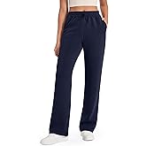 G4Free Wide Leg Pants for Women Yoag Pants with Pockets Sweatpants Loose Lounge (Charcoal Dark Navy,XL,Tall)