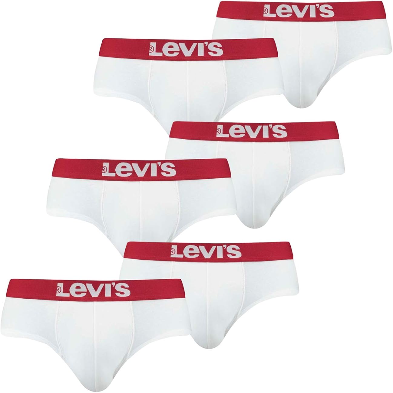 Levi's Herren Slip Brief Slips Unterhosen 905003001 6er Pack: Amazon.de ...