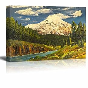 Canvas Prints Wall Art - Beautiful Scenery/Landscape of Spring Valley in Oil Painting Style | Modern Wall Decor/Home Decoration Stretched Gallery Canvas Wrap Giclee Print & Ready to Hang - 12" x 18"