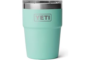 YETI Rambler 16 oz Stackable Tumbler, Vacuum Insulated, Stainless Steel with MagSlider Lid, Seafoam