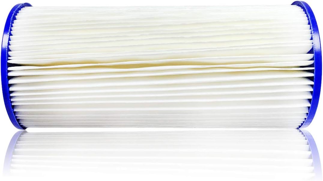 Aquaboon 5 Micron 10" Big Blue Pleated Sediment Water Filter Replacement Cartridge | Whole House Sediment Filtration | Compatible with FXHSC, ECP5-BB, FM-BB-10-5, CP5-BBS, 255490-43, HDC3001, 4-Pack: Home & Kitchen