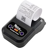 2" 1/4 Portable Mobile Thermal Receipt Printer Wireless Bluetooth USB Tablet POS Cash Register Print with Rechargeable Battery Multiple Connections, for Retail Restaurant Compatible with iOS/Android