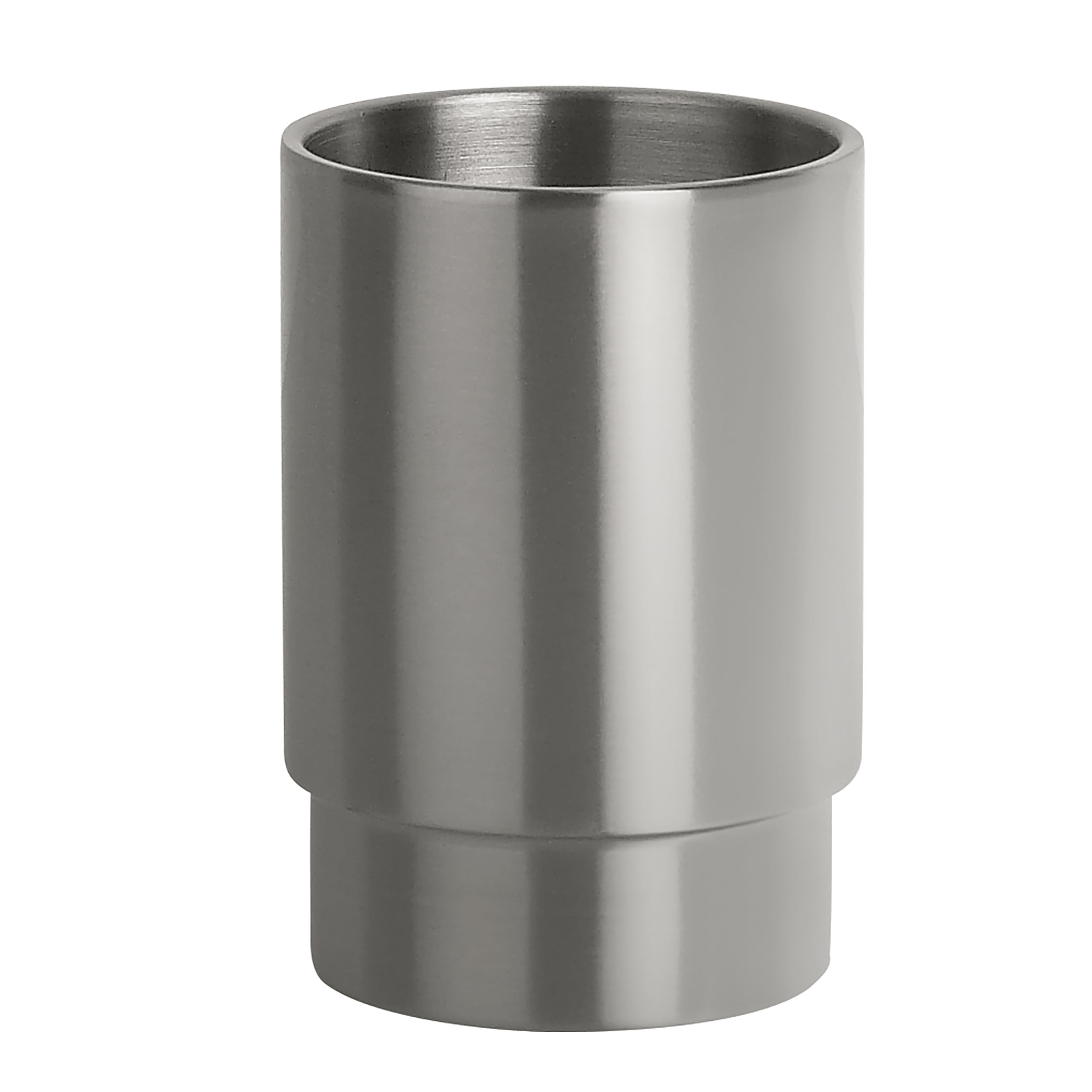 Spirella Nyo Steel Brushed Tooth Mug, Silver