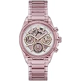 Guess Women's 39.0mm Watch - Pink Strap Nude Dial Pink Case