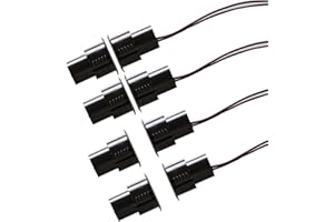 Ohamtes 4 Sets Brown RC-36 NC Recessed Wired Reed Switches, Door and Window Sensors, Magnetic Reed Switches, Cabinet Light Bar Sensors