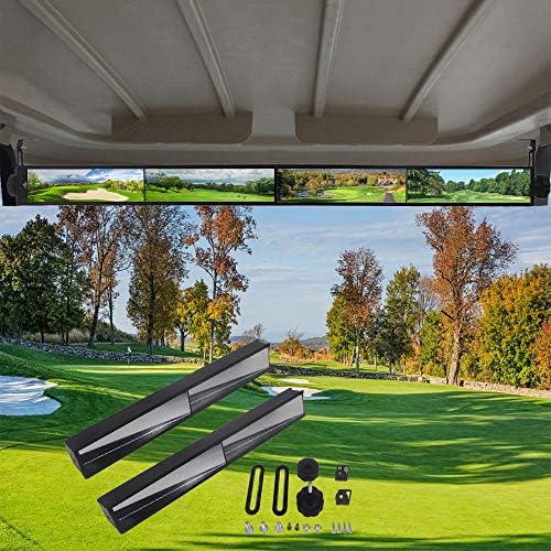 WLOOD Golf Cart Mirror,Universal 4 Panel Mirror fits Golf Carts EZGO, Club CAR ,Yamaha(Rear View Mirror )