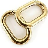 20 Pack 1 Inch Oval Carabiner Clip, Spring O Rings Hooks, Metal Spring Key Ring Buckle for Bags,Purses