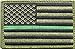 Green US Flag Thin Green Line Patch for Park Rangers, US Border Patrol, and Environment Services Personnel with Hook/Loop Backing