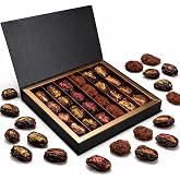 OMNIYA Delicacy Exquisite Medjool Dates 24 PCs Collection - Pistachio, Strawberry, Cinnamon Praline, Lotus, Ashta Cream - Essential Gift for Holidays, Birthdays &amp; all Special Occasions