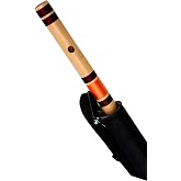 Foxit Musical Bamboo Flutes Bansuri C Natural Right Handed Middle (19 inch) With Carry Bag