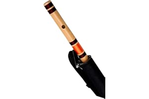 Foxit Musical Bamboo Flutes Bansuri C Natural Right Handed Middle (19 inch) With Carry Bag