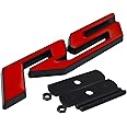 3D RS Emblem Badge Lettering Front Grille Grill with Mount for Chevrolet Camaro Impala Sonic Trax Corvette Silverado and Ford