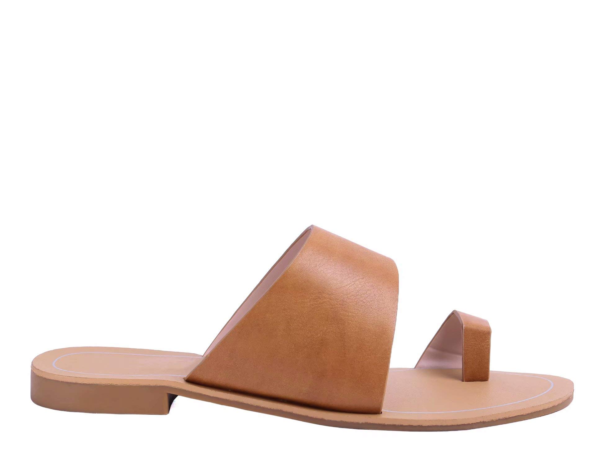Greatonu Women Flip Flops Toe Ring Flat Sandals Casual Summer Slides - Image 4