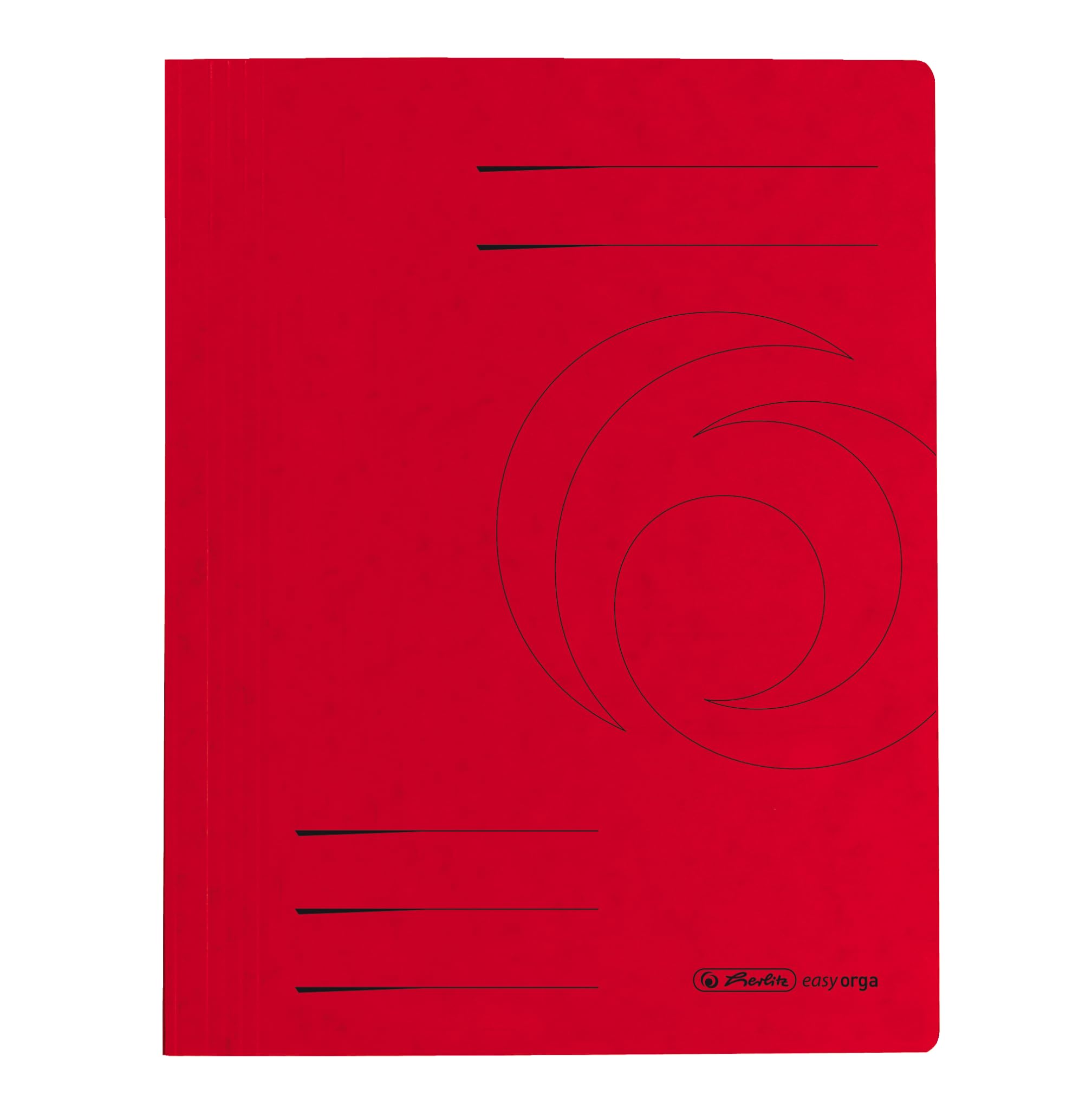 Herlitz A4 Colorspan Flat File - Red (10 Pieces)