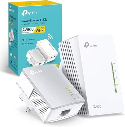 TP-Link TL-WPA4220 KIT AV600 Powerline WiFi Extender 300Mbps 2+1 Ethernet UK