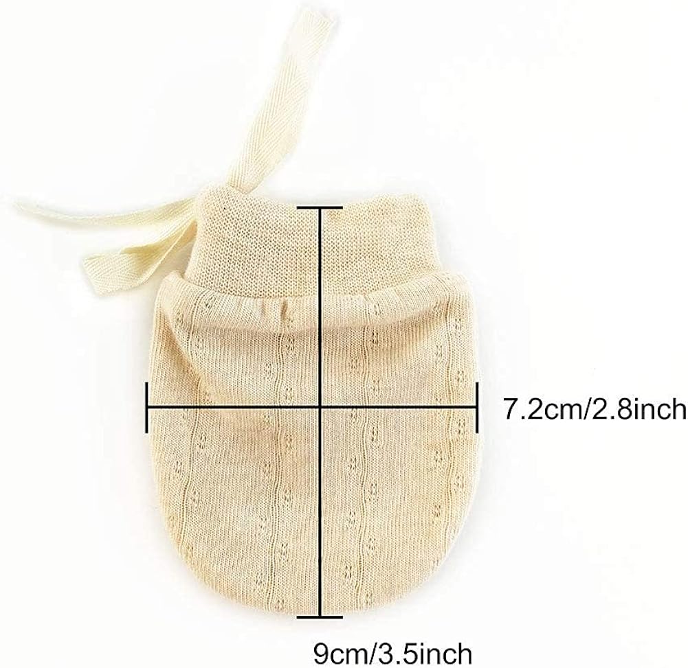 Organic Baby Mittens Newborn Glove No Scratch for Infants Unisex 4 Pairs Soft: Clothing