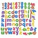 Kids Bath Toys w/Mesh Organizer Bag - Pack of 84 pcs- Baby Educational Numbers Bathroom Alphabet Toys - Hie Non-toxic EVA Letters Sea Animals Numbers