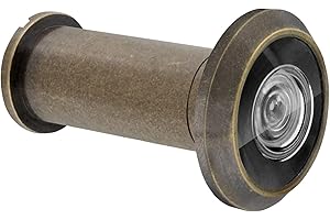 NUK3Y PRODUCTS K3 Nuk3y 220 Degree Wide Angle Heavy Duty Door Viewer (1 Pack, Antique Brass)