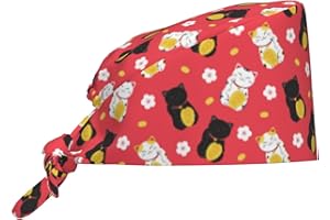 MOLIAN Dental Tooth Care Scrub Caps with Sweatband Adjustable Working Cap Surgical Headgear for Women Men