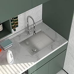 Logmey 24 Inch Undermount Laundry Sink 24x18