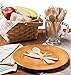Wooden Disposable Cutlery Set of 300pc, incl. 100 Forks, 100 Spoons, 100 Knives, 6