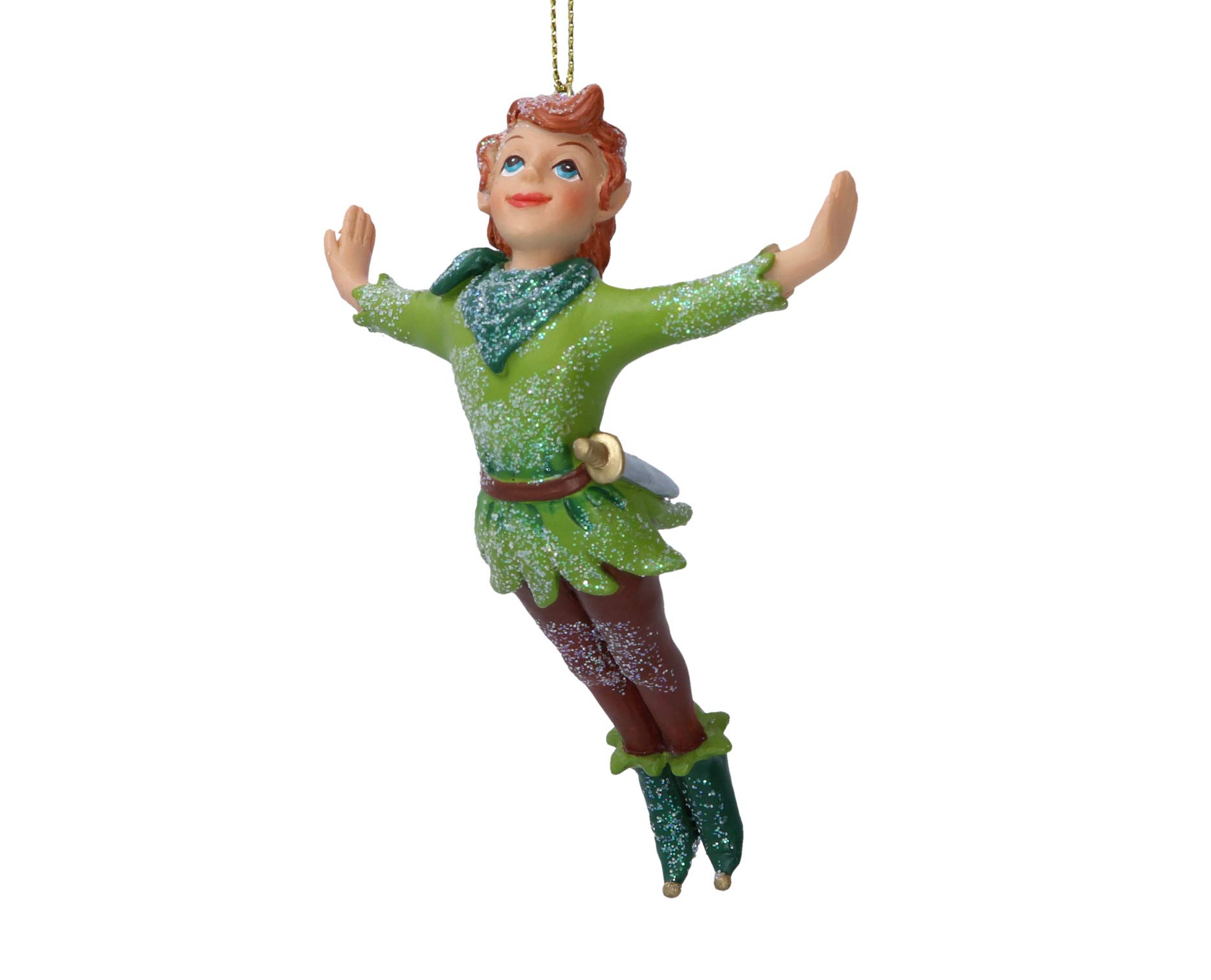 Gisela Graham Resin Peter Pan Flying Figurine 11 Centimeter Festive Decoration