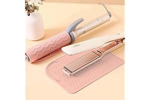 Heat Resistant Silicone Mat,Curling Iron Heat Resistant Silicone Mat Sleeve Pad,for Hair Straightener, Curling Iron, Flat Iro