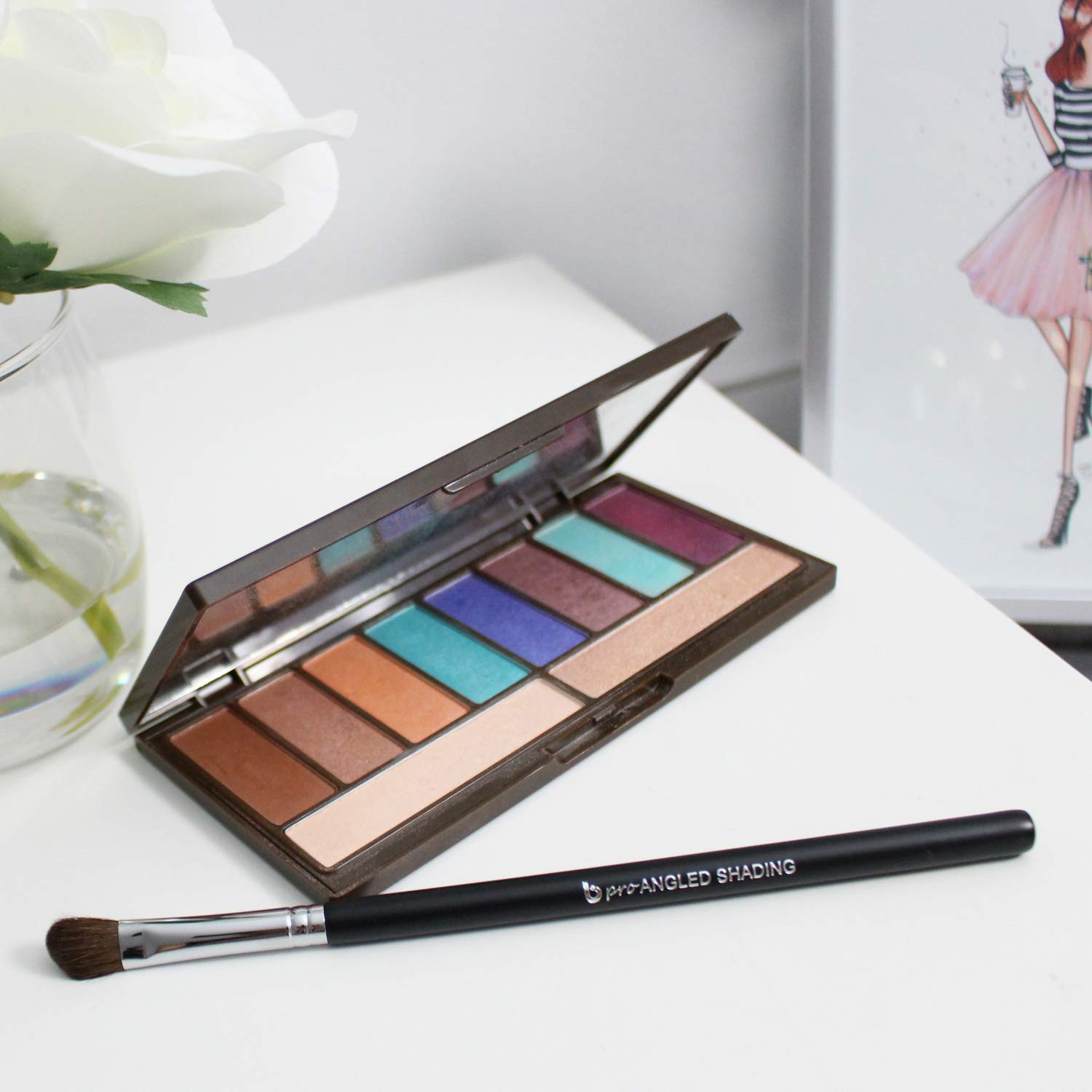 Angled Shading Eyeshadow Makeup Brush - Eye Brow Bone Highlighter, Small Soft Natural Slanted Angle Bristle for Highlighting Eyebrows, Shading, Blending Shadow Color in Crease, Highlight Inner Eyes: Beauty