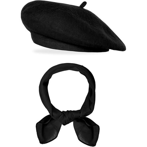 Amazon.com: choyaxo 4pcs French Beret Hat Set Costume  display picture 1