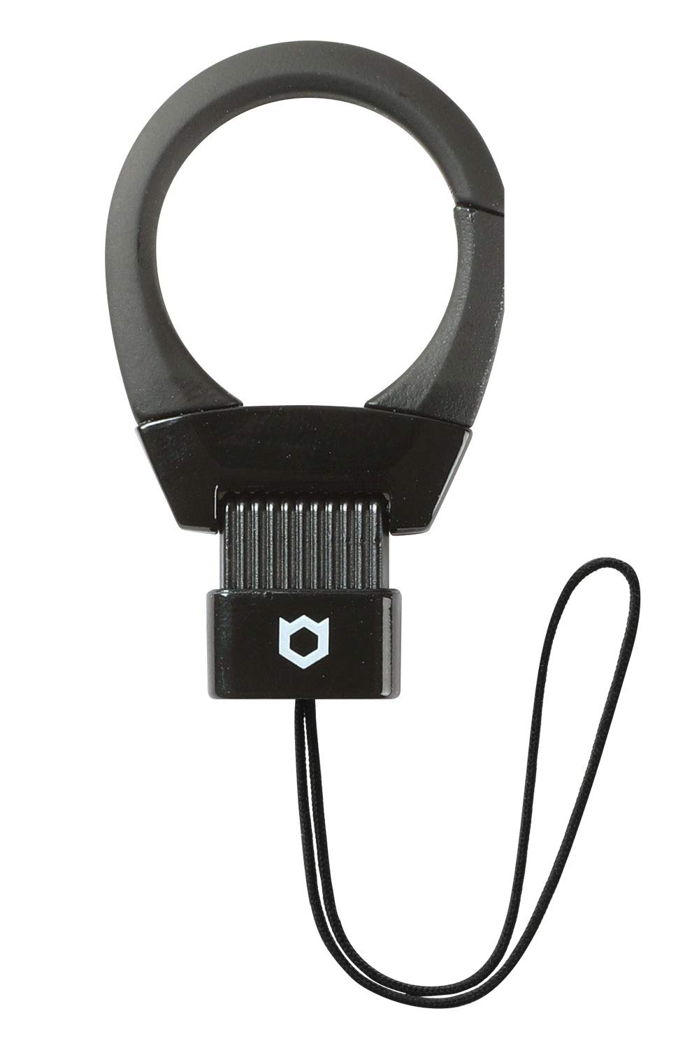 Hamee 41-909812 iFace Quick Release カラビナリング ストラップ ブラック ハミィの商品画像