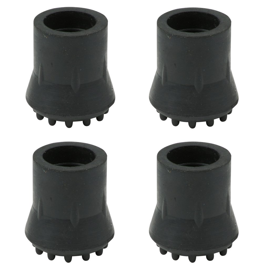 TOOLMAN TM024 3/4" Rubber Walking Stick Ferrule - 4 Pack