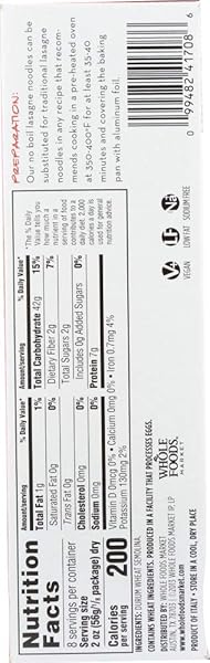365 EVERYDAY VALUE, NO BOIL LASAGNE, 16 OUNCE