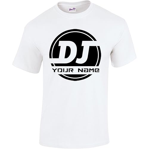 Bang Tidy Clothing Men's Personalized DJ Logo ADD Your Name Music T Shirt