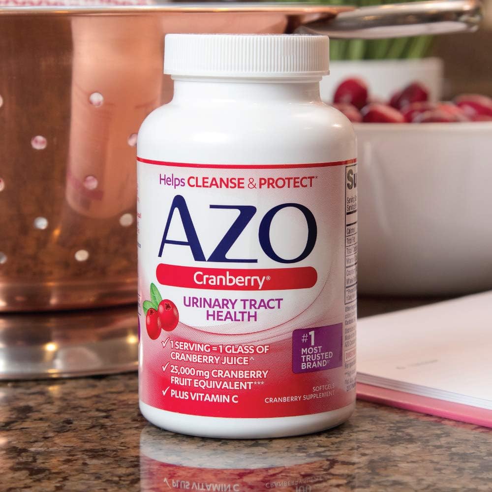 AZO Cranberry Urinary Tract Health Dietary Supplement, 1 Serving = 1 Glass of Cranberry Juice, Sugar Free, 100 Count: Health & Personal Care