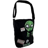 Sleepyville Critters Area 51 Peeking Alien Canvas Cross Body Bag