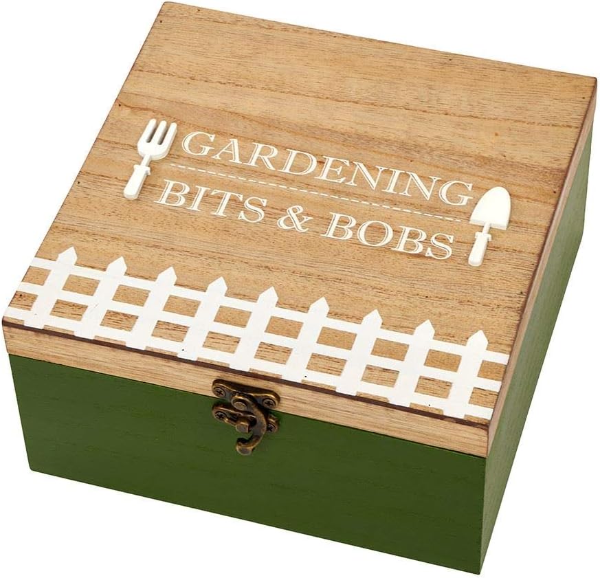 Delightful Wooden Gardening Bits and Bobs Storage Box Amazon.co.uk