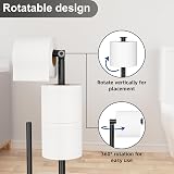 Susswiff Stainless Steel Free Standing Toilet Roll Holder with Brush view 5