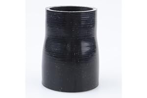 AC PERFORMANCE ID 1.75" to 2" (44mm to 51mm) Straight Reducer, Length 3" (76mm), 3-Ply Reinforced, Universal Automotive Pure Silicone Hose Black