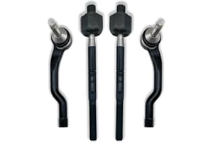 Koxot 4pcs Front Inner & Outer Tie Rod Ends Kit Fit for Ford Edge 2015-2018, Fusion 2013-2017, Fit for Lincoln MKZ 2013-2017, MKX 2016-2018 | EV801122 X2 ES801109 ES801110