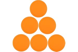 ONE250 3 1/4 inch Air Hockey Pucks, Full Size Goal Packs Replacement Accessories for Game Tables (6 Pcs)