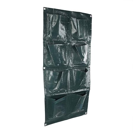 8 Pocket Wall-Mounted Flower Pouch Wall Planter Pouch, Grow Bags, Balcony Planters Garden for Outdoor Indoor Yard